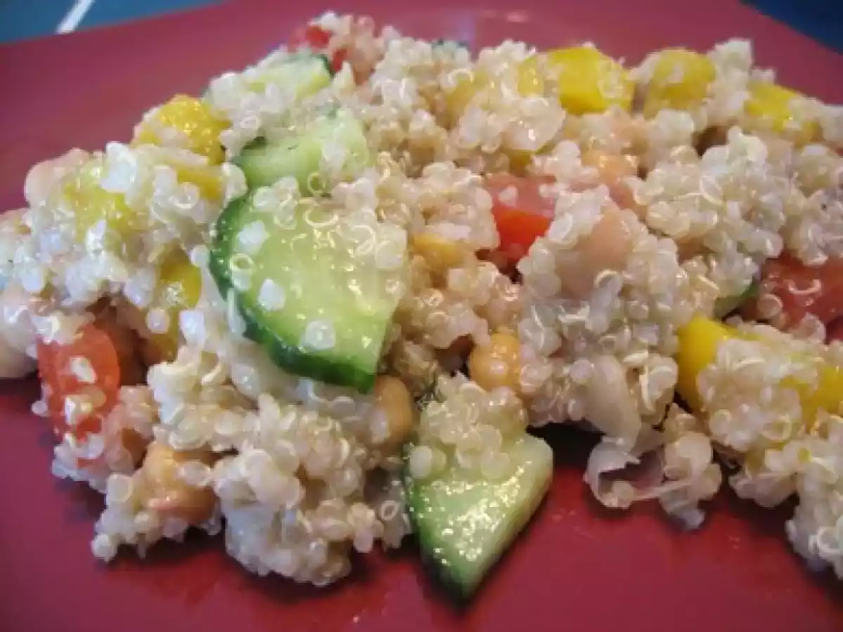 Quinoa à la mangue et aux pois chiches