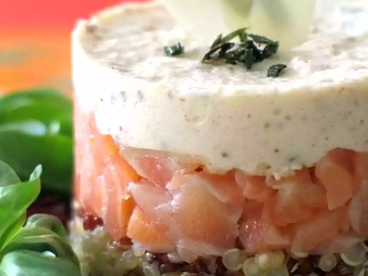 Quinoa au saumon fumé et mousse d'amande