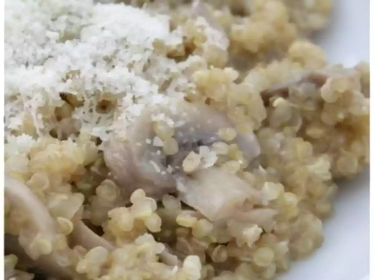 Quinoa aux champignons de Paris et aux cèpes