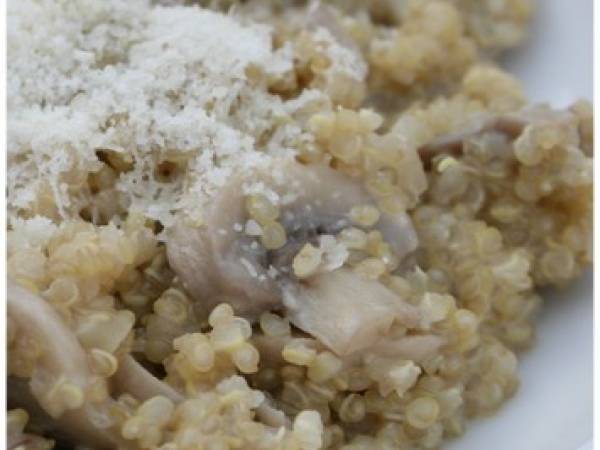 Quinoa aux champignons de Paris et aux cèpes