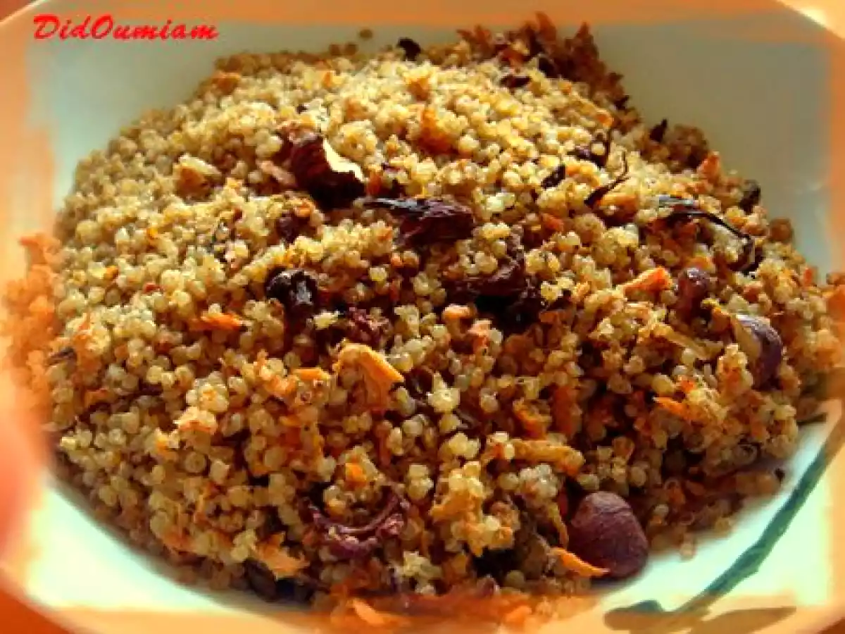Quinoa aux champignons et noisettes