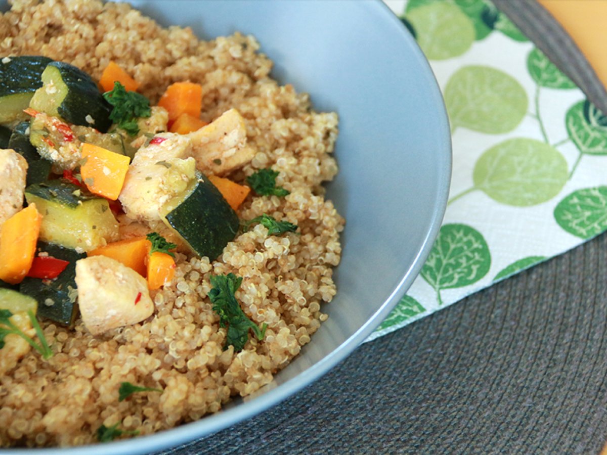 Quinoa aux légumes et poulet Recette Ptitchef