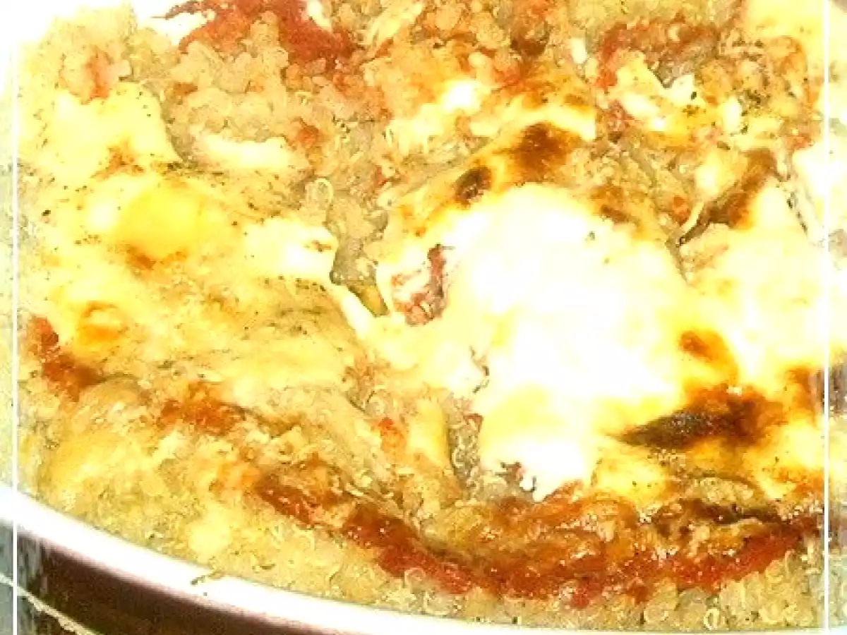 Quinoa gratiné à la crème et tomate