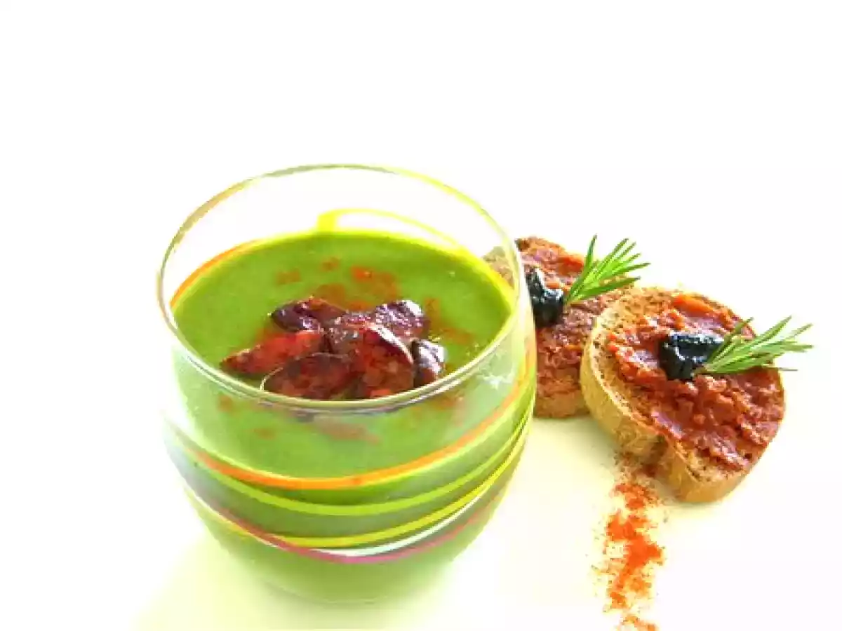Quinzaine de la salade : Gaspacho de fèves et de laitue au cumin, lardons de chorizo - photo 3