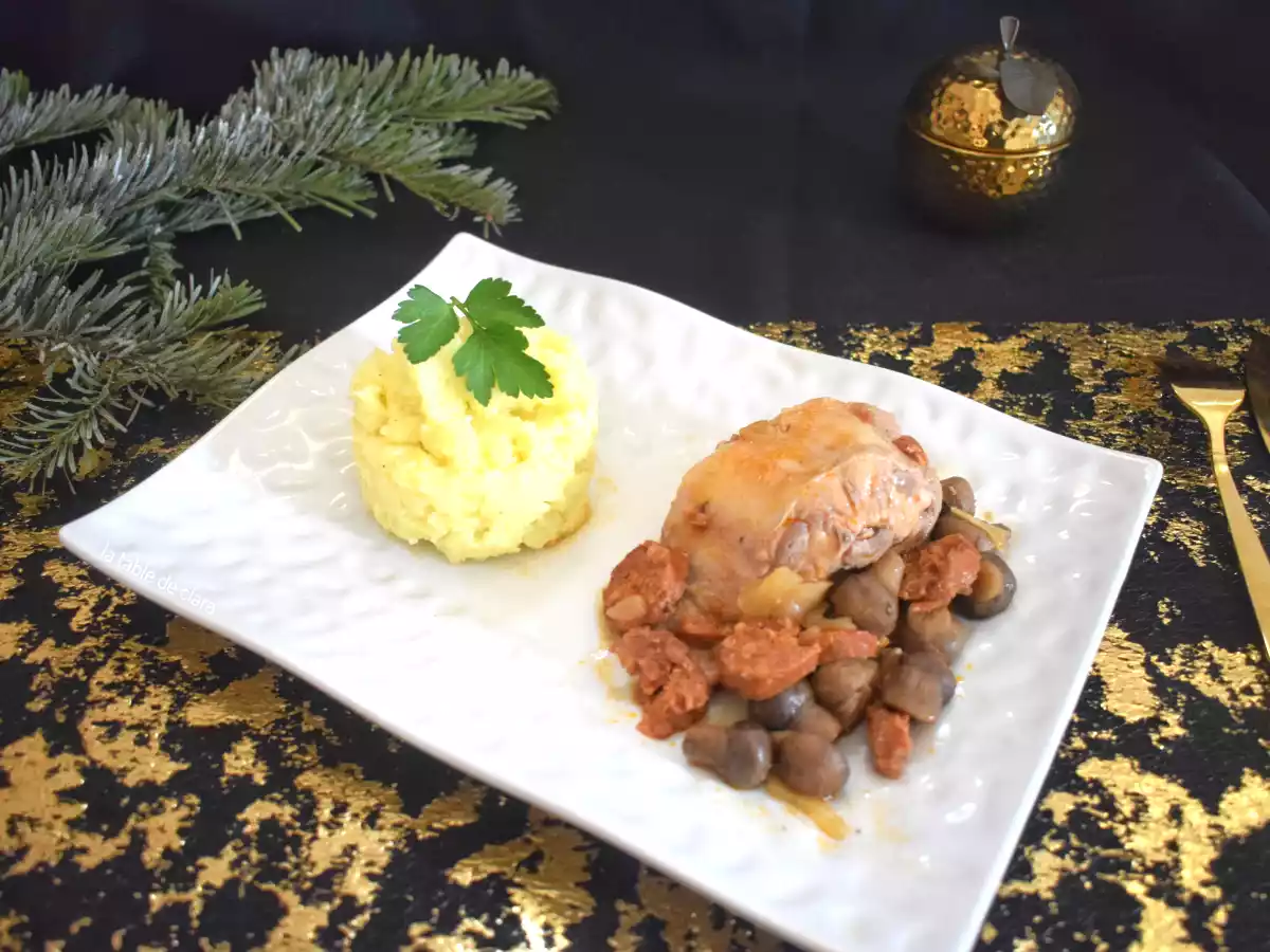 Râble de lapin en gibelotte au chorizo