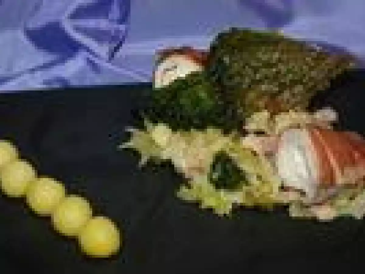 Râble de lapin et sa mitonnée de chou frisé