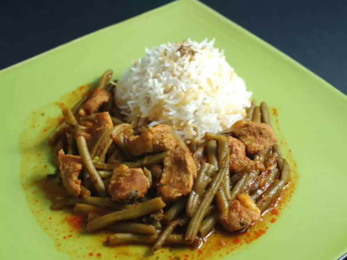 Ragoût de haricots à l'agneau et son riz / Roz w'fassouliyyé - photo 2