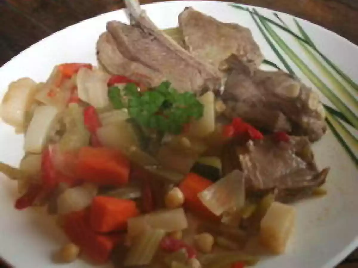 Ragoût de mouton aux légumes de couscous