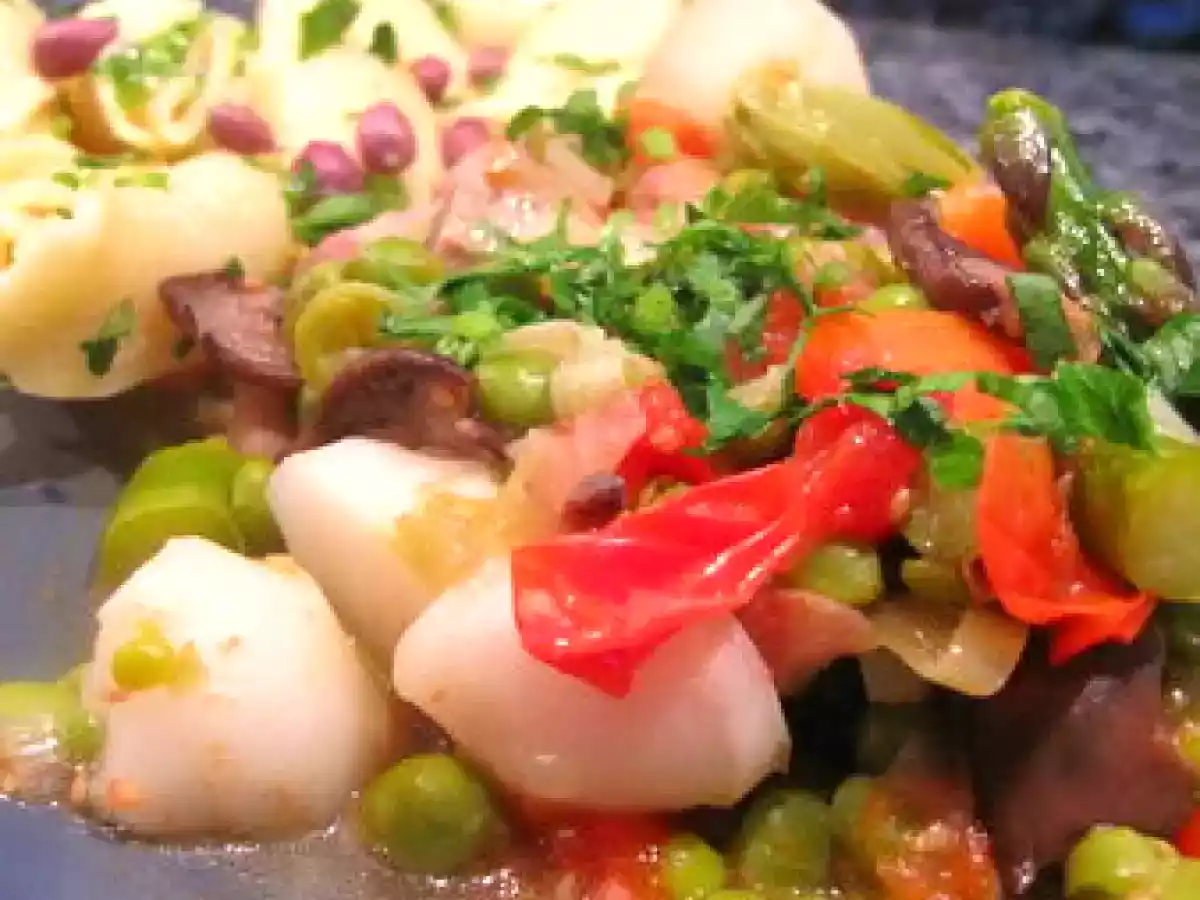 Ragoût de poulet aux petits légumes, pâtes citron-ciboulette - photo 4