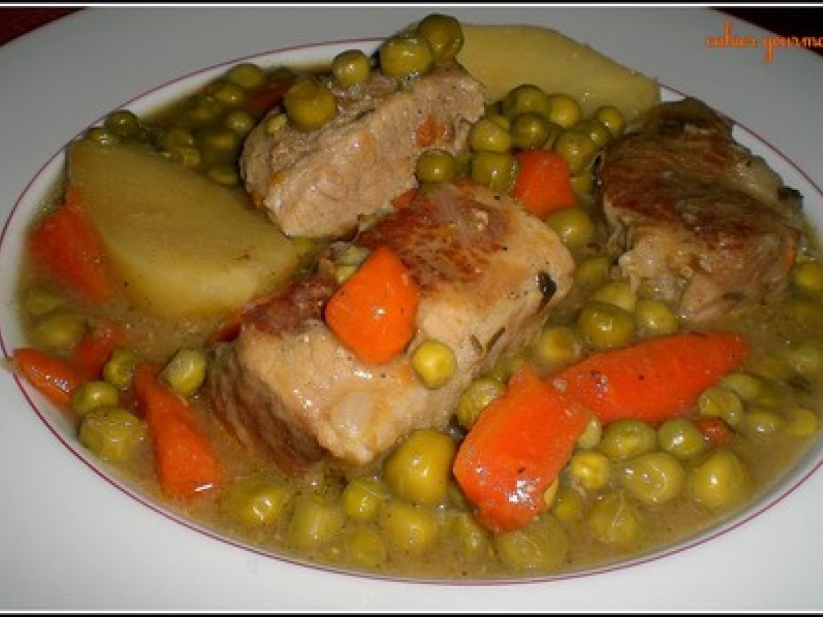 Ragoût de veau aux petits pois, recette familiale