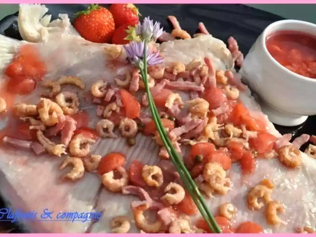 Raie & sa petite sauce aux fraises
