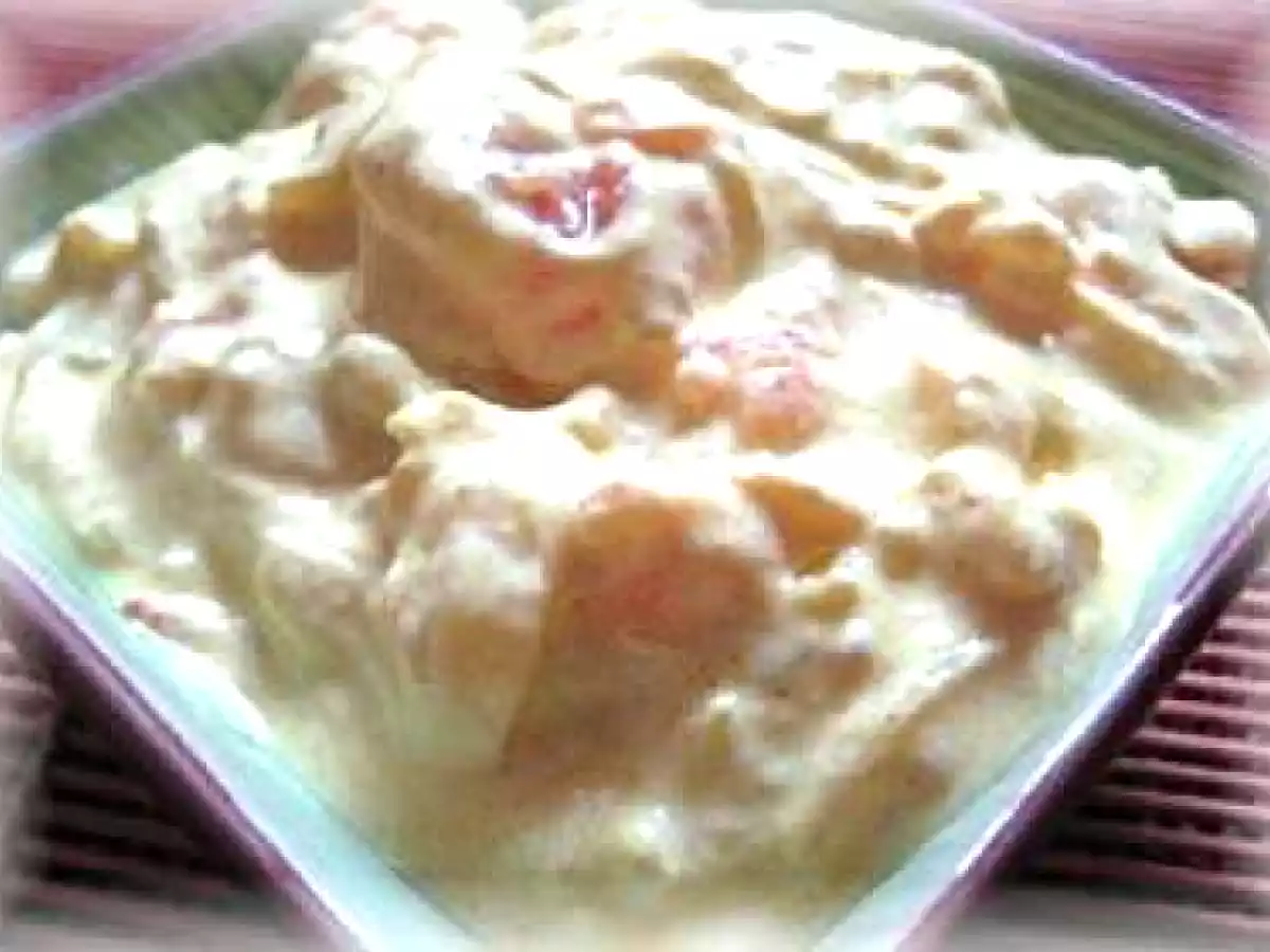 Raïta de tomates et oignons verts