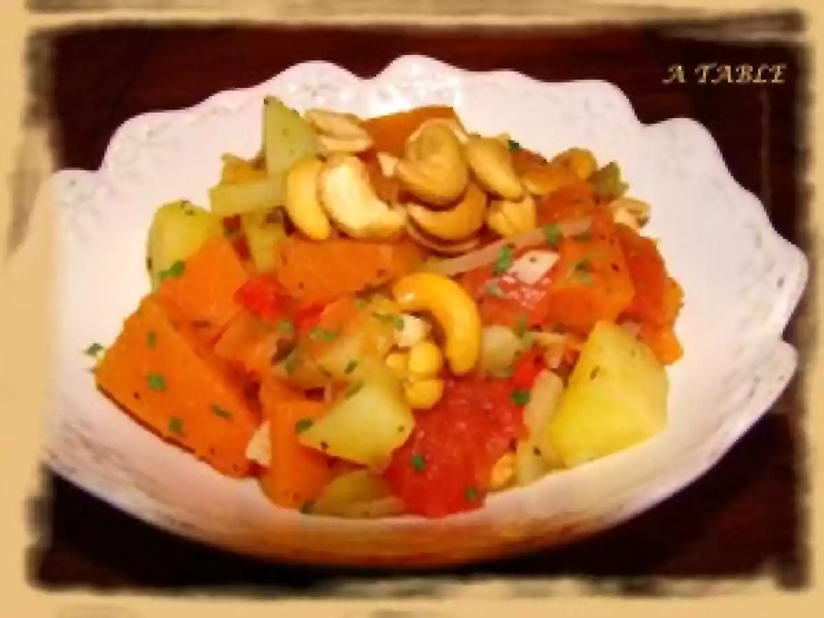 RATATOUILLE DE CITROUILLE AUX NOIX DE CAJOU