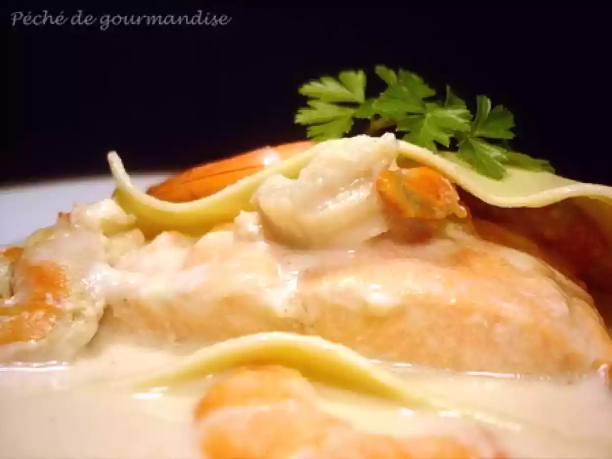 Raviole ouverte de saumon sauce aux coquillages et au Noilly - photo 3