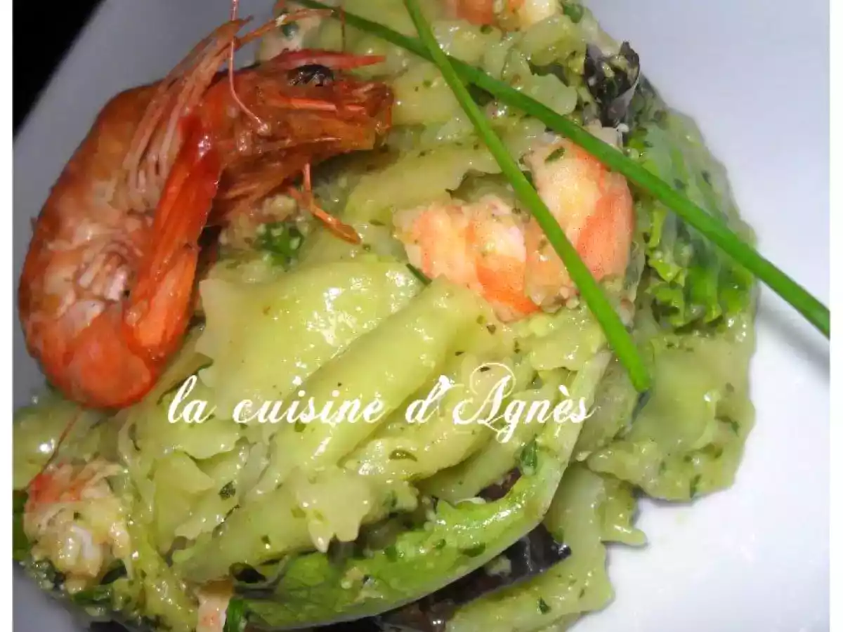 Ravioles de Romans aux gambas et au pesto - photo 2