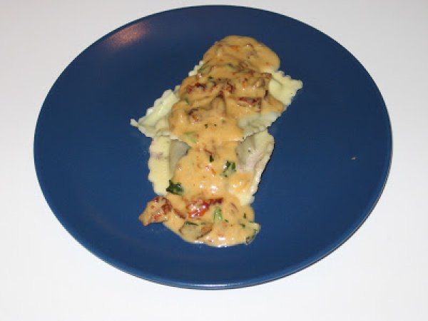 Ravioli sauce tomates séchées et crème: divin et facile ...