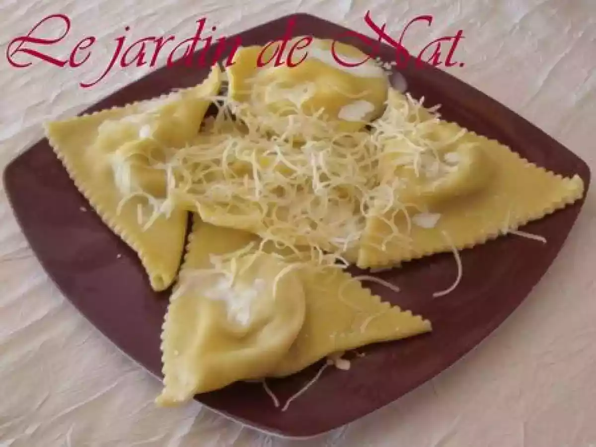 Raviolis au roquefort et au Truffes.