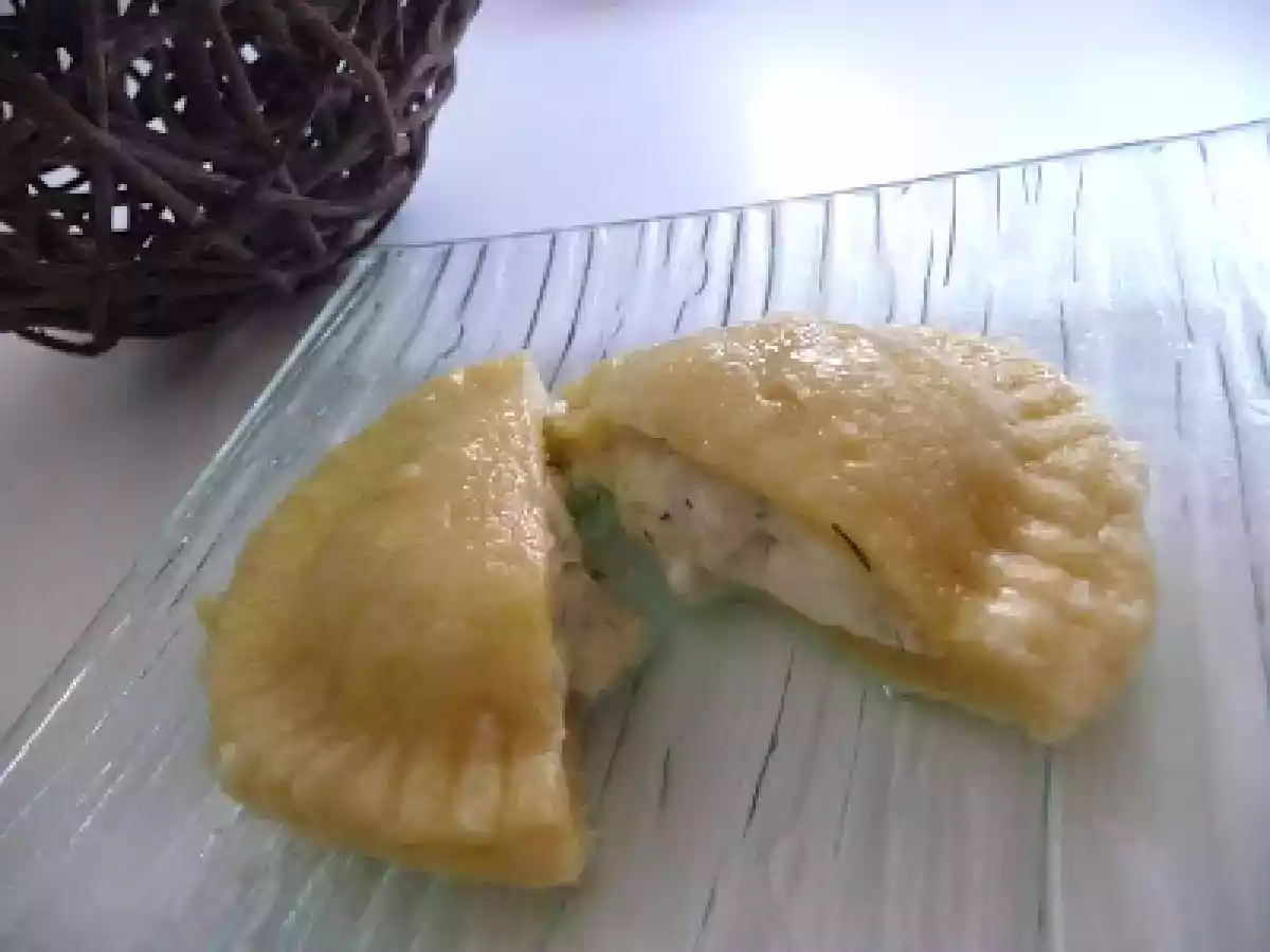 Raviolis chèvre, miel et aneth