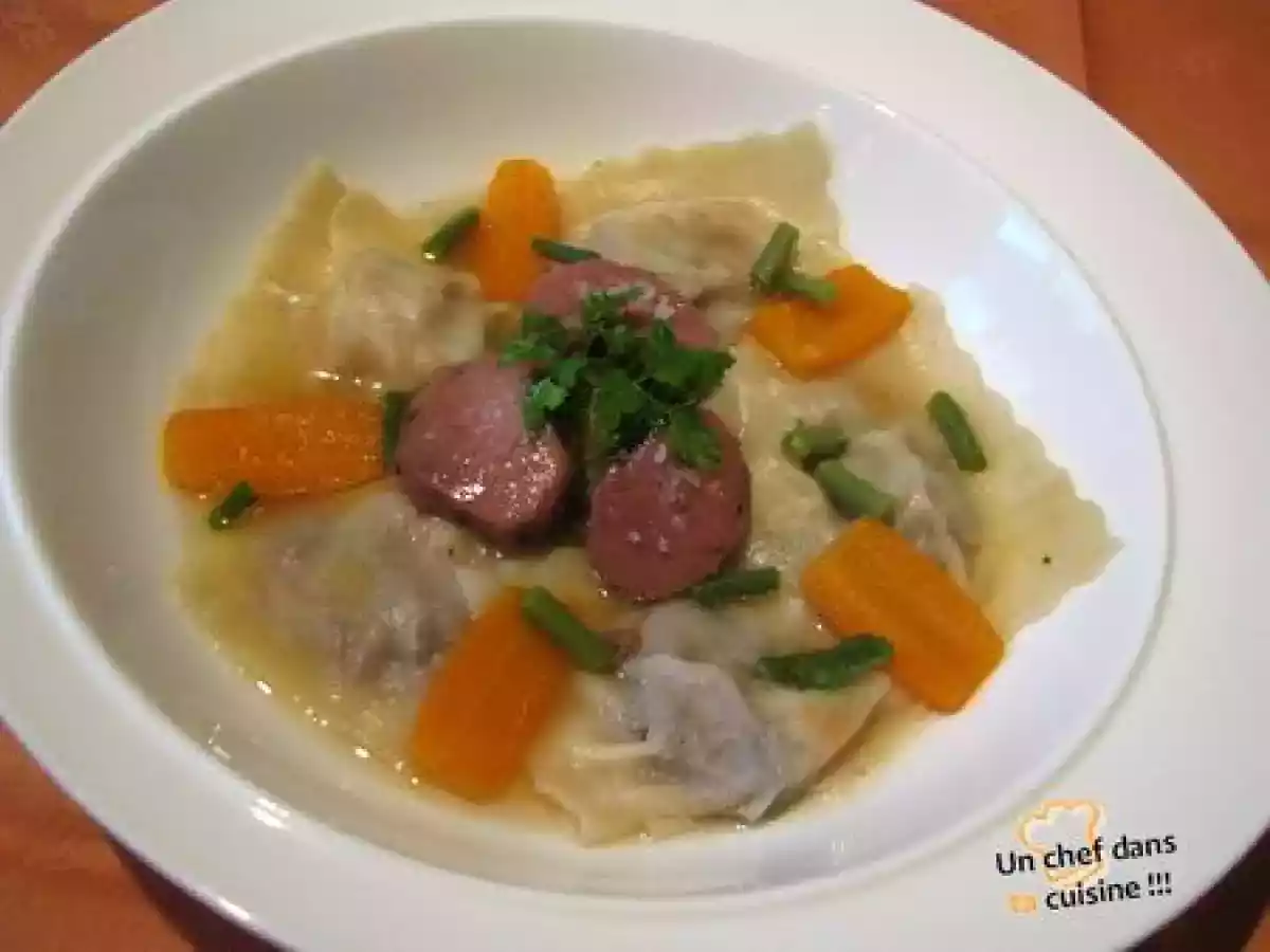 Raviolis de Pot-au-Feu de Boeuf à la Moelle - photo 2