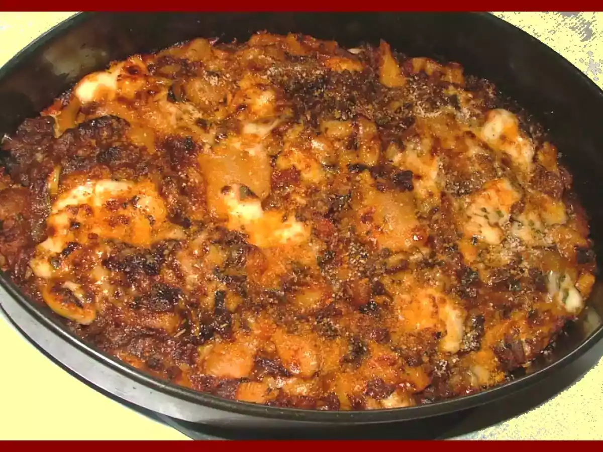 Raviolis gratinés (retapés à ma sauce)