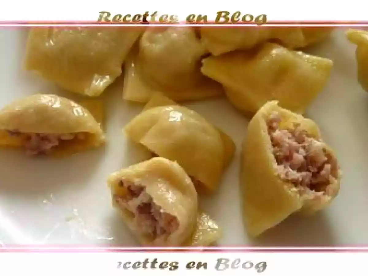 RAVIOLIS MAISON AU JAMBON ET A LA MOZZARELLA