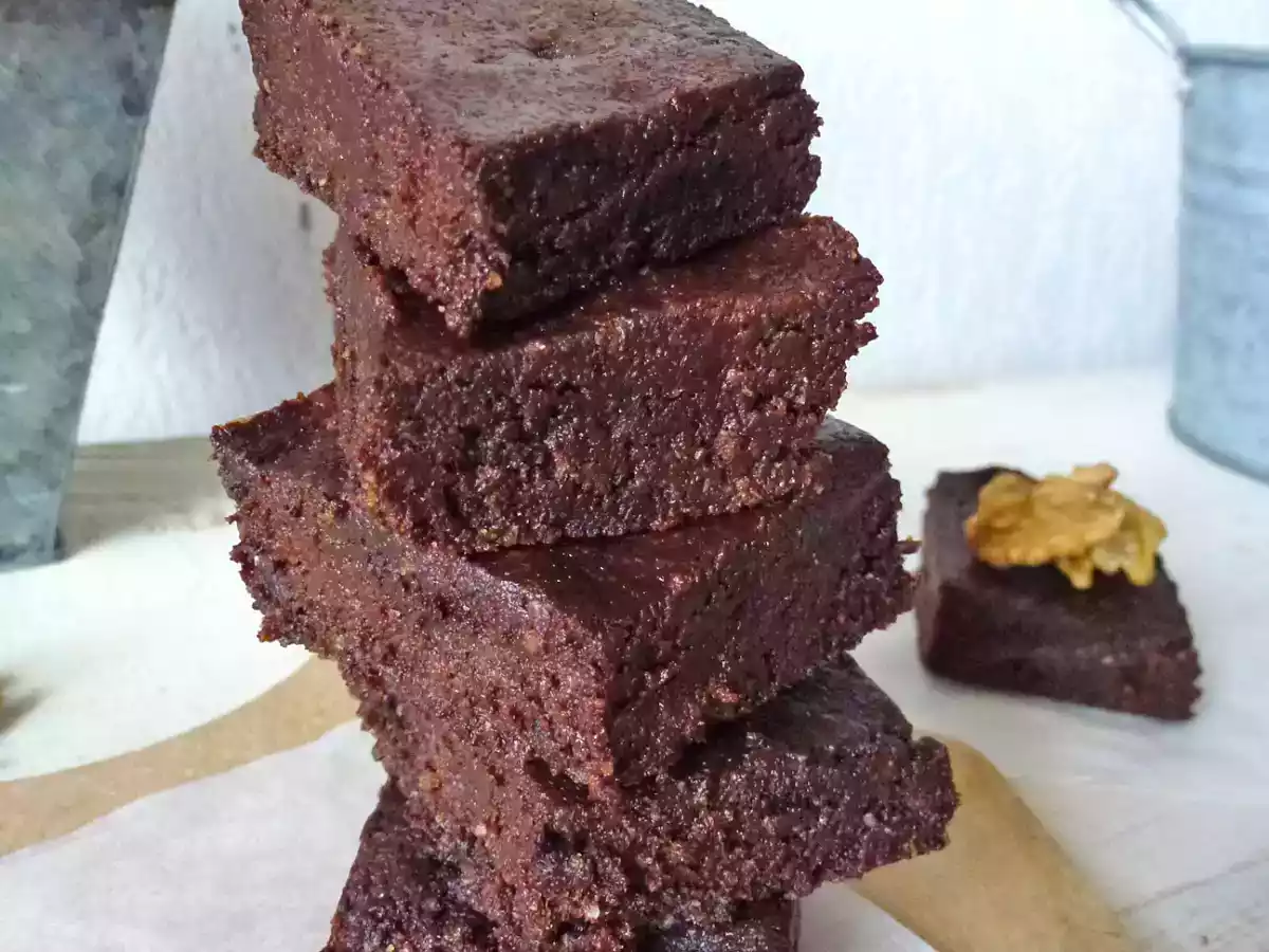 Raw brownie choco noix (sans cuisson, sans céréales)