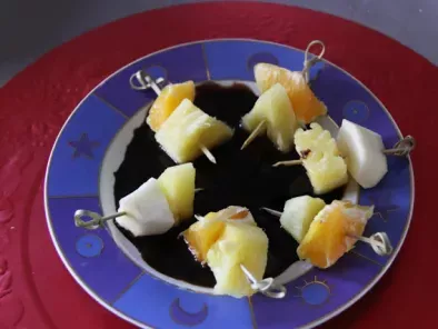 Recette Brochettes de fruits nappées au chocolat