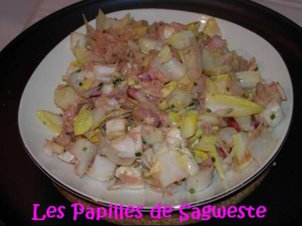 Recette de salades d'endives thon feta