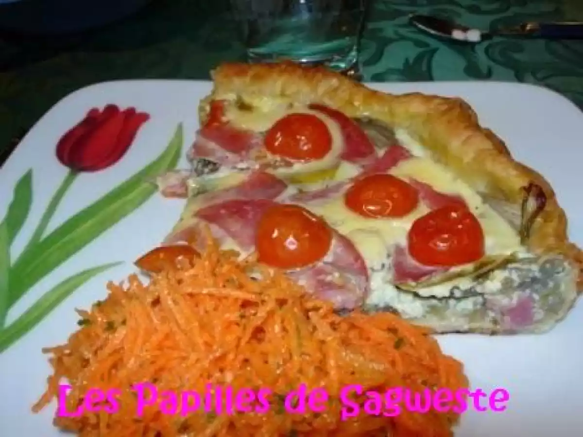 Recette de tarte à la fondue d'endives et cancoillotte