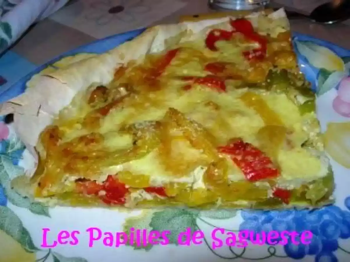 Recette de tarte aux poivrons légère