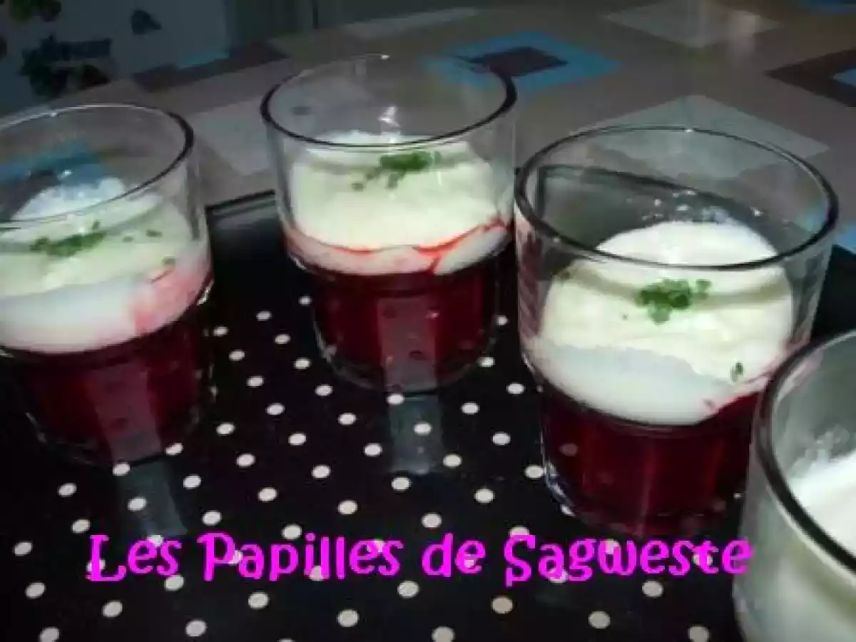 Recette de verrines betteraves parmesan