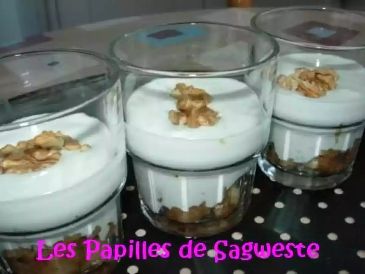 Recette de verrines poires canelle roquefort