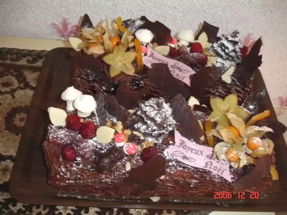 Recette des bûches à la mousse au chocolat