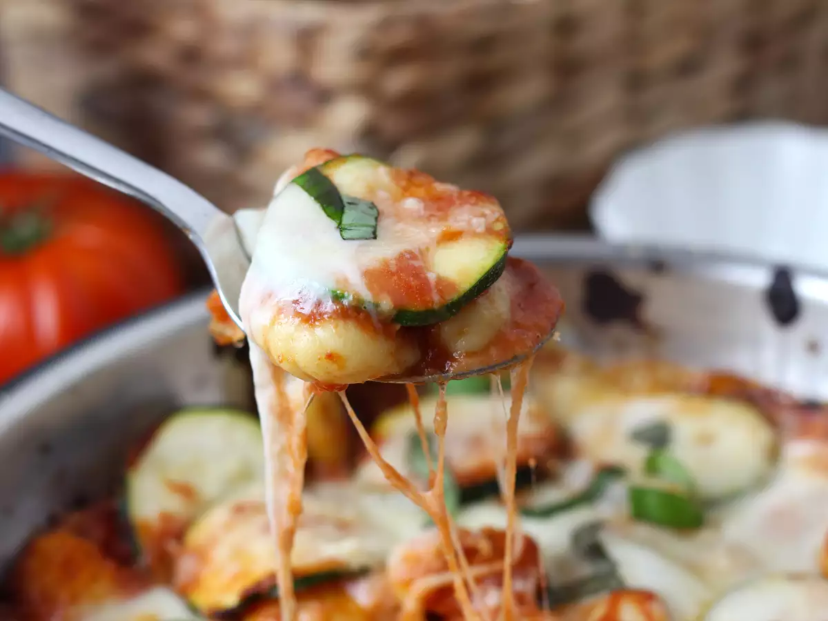 Recette express de gratin de gnocchi courgette mozzarella - photo 3