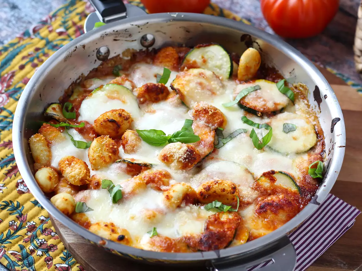 Recette express de gratin de gnocchi courgette mozzarella - photo 2