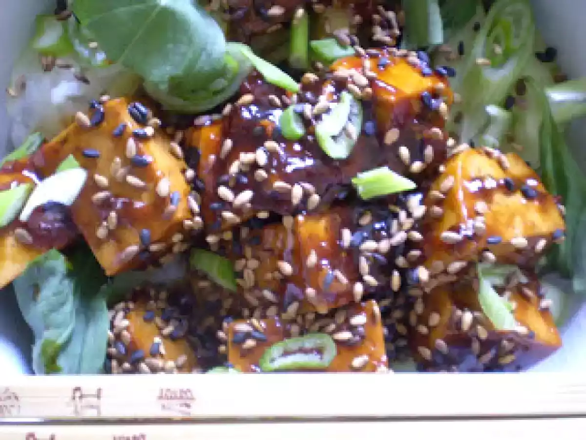 Recette japonisante: tofu épicé à la mode sucré-salé sur son lit de riz japonais - photo 3