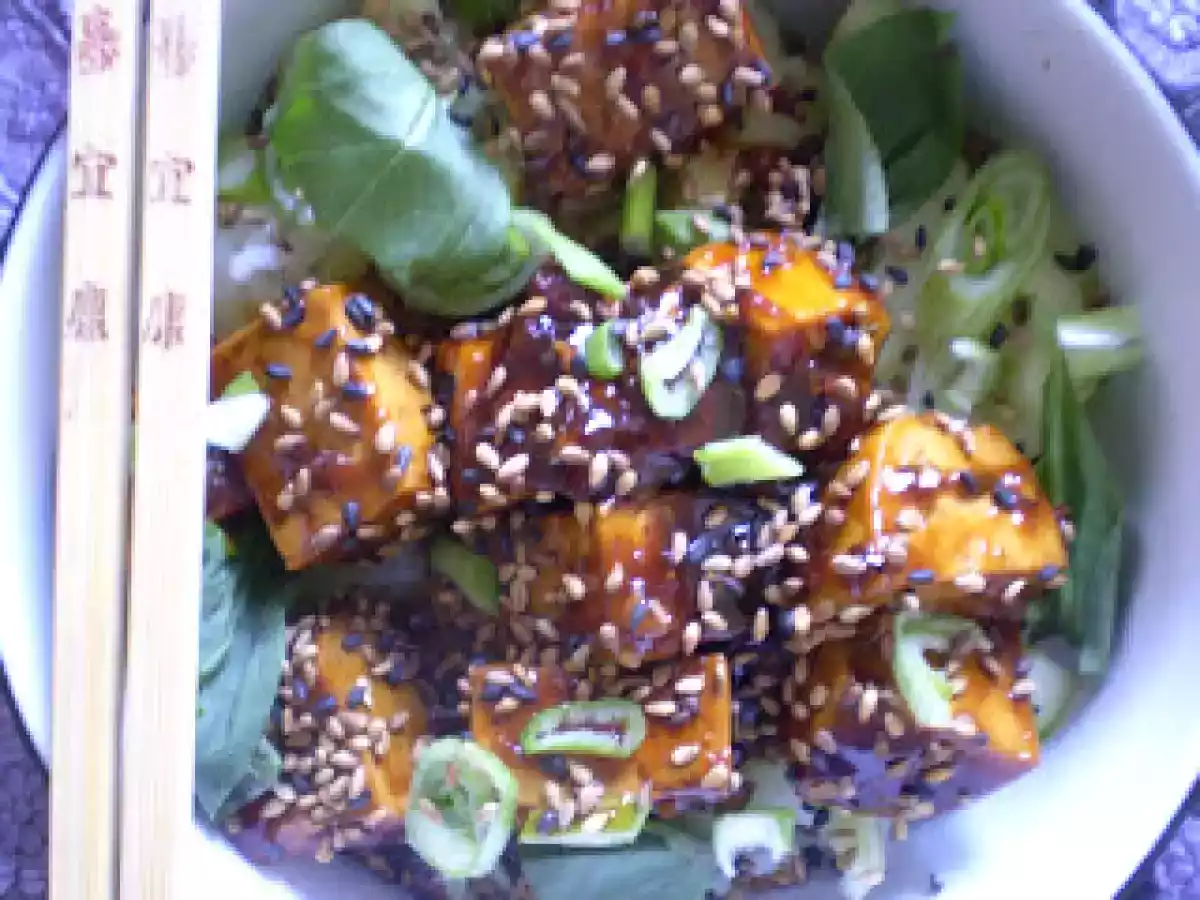 Recette japonisante: tofu épicé à la mode sucré-salé sur son lit de riz japonais - photo 4