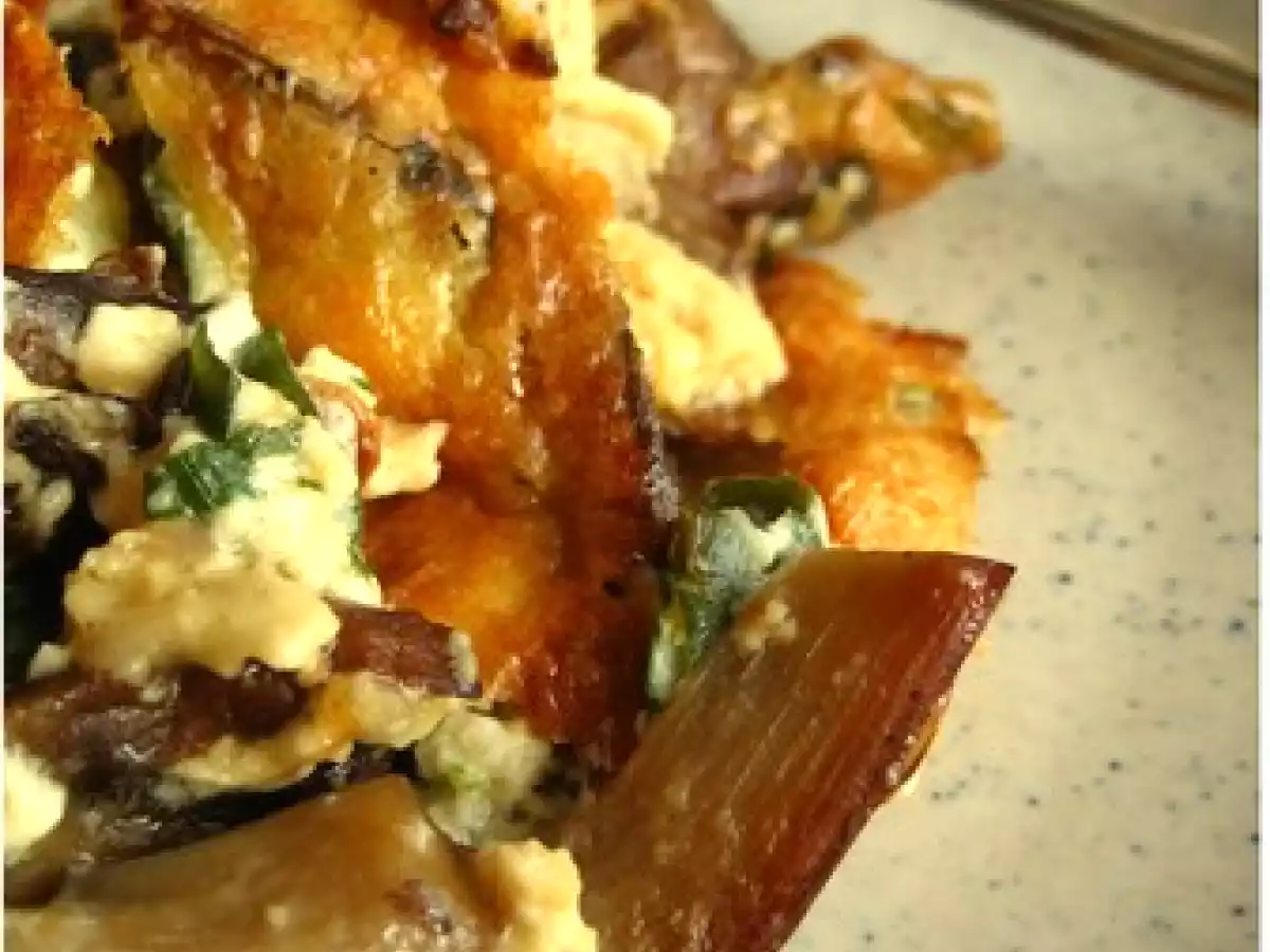 Recette salee # 9 : Clafoutis au champignons et au fromage de chevre