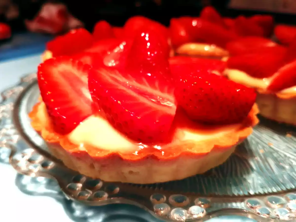 Recette tartelette sablée aux fraises et crème vanille - photo 2