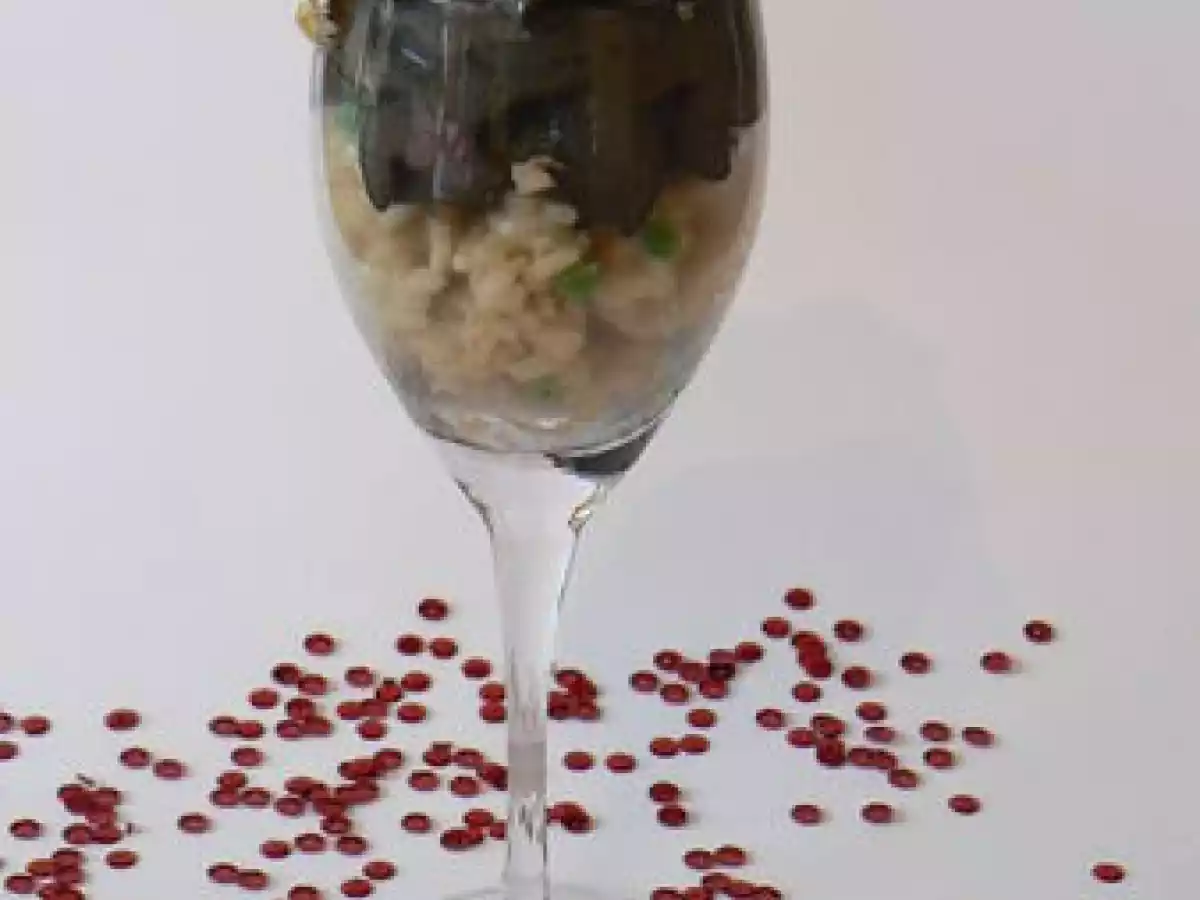 [recettes de fêtes] Risotto aux langoustines, chantilly à l'encre de seiche