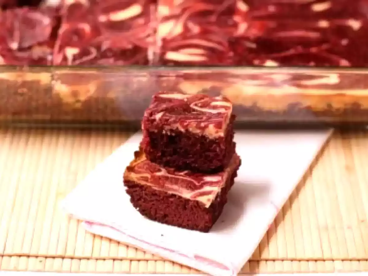 Red velvet cheesecake brownie