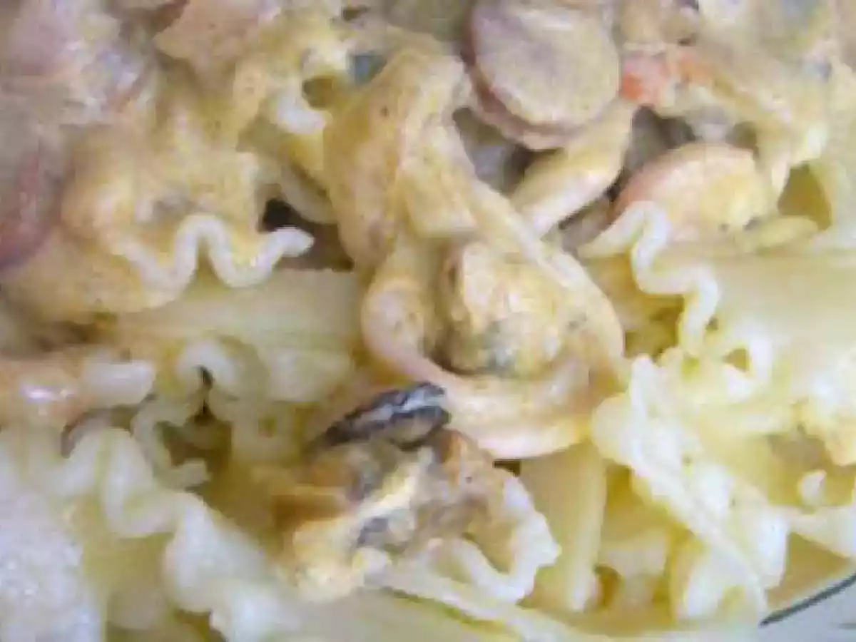 Reginelles aux fruits de mer et au curry thaï