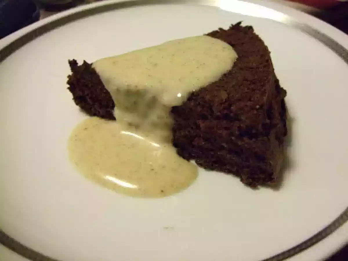 Reine de Saba et crème anglaise light