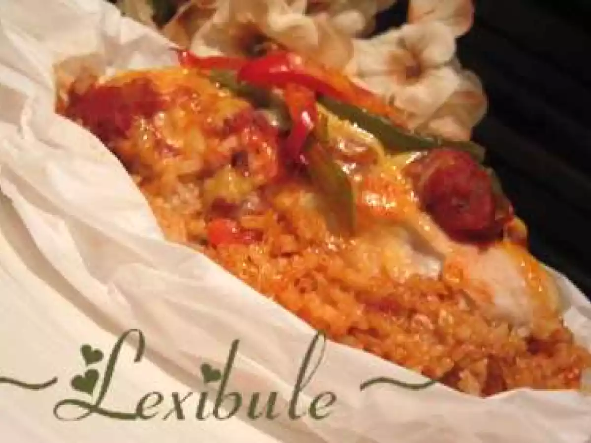 Repas de poulet fajitas en papillote