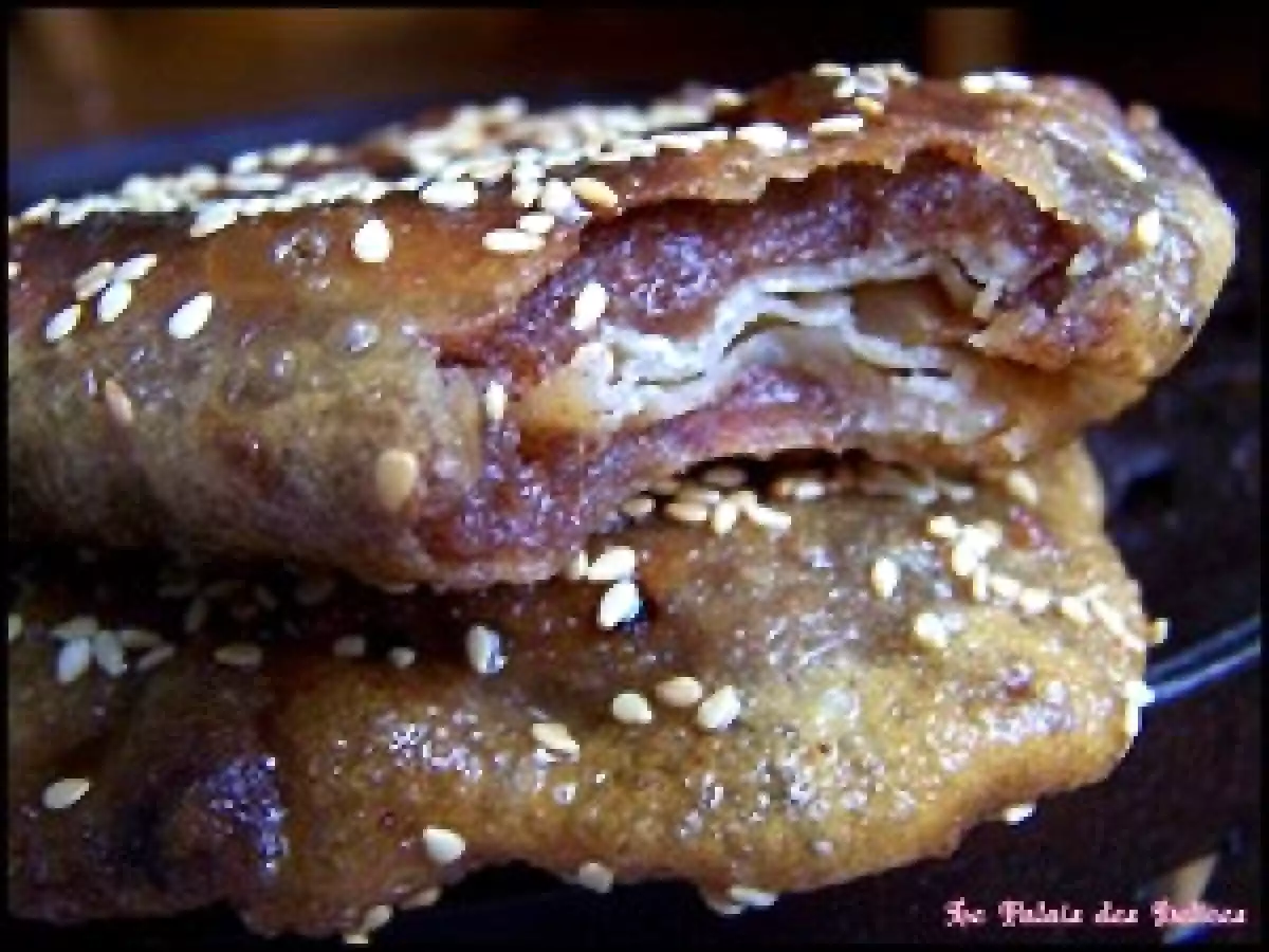 Rghaifs belouz ou Msemmens aux amandes et au miel ( Maroc ) - photo 4