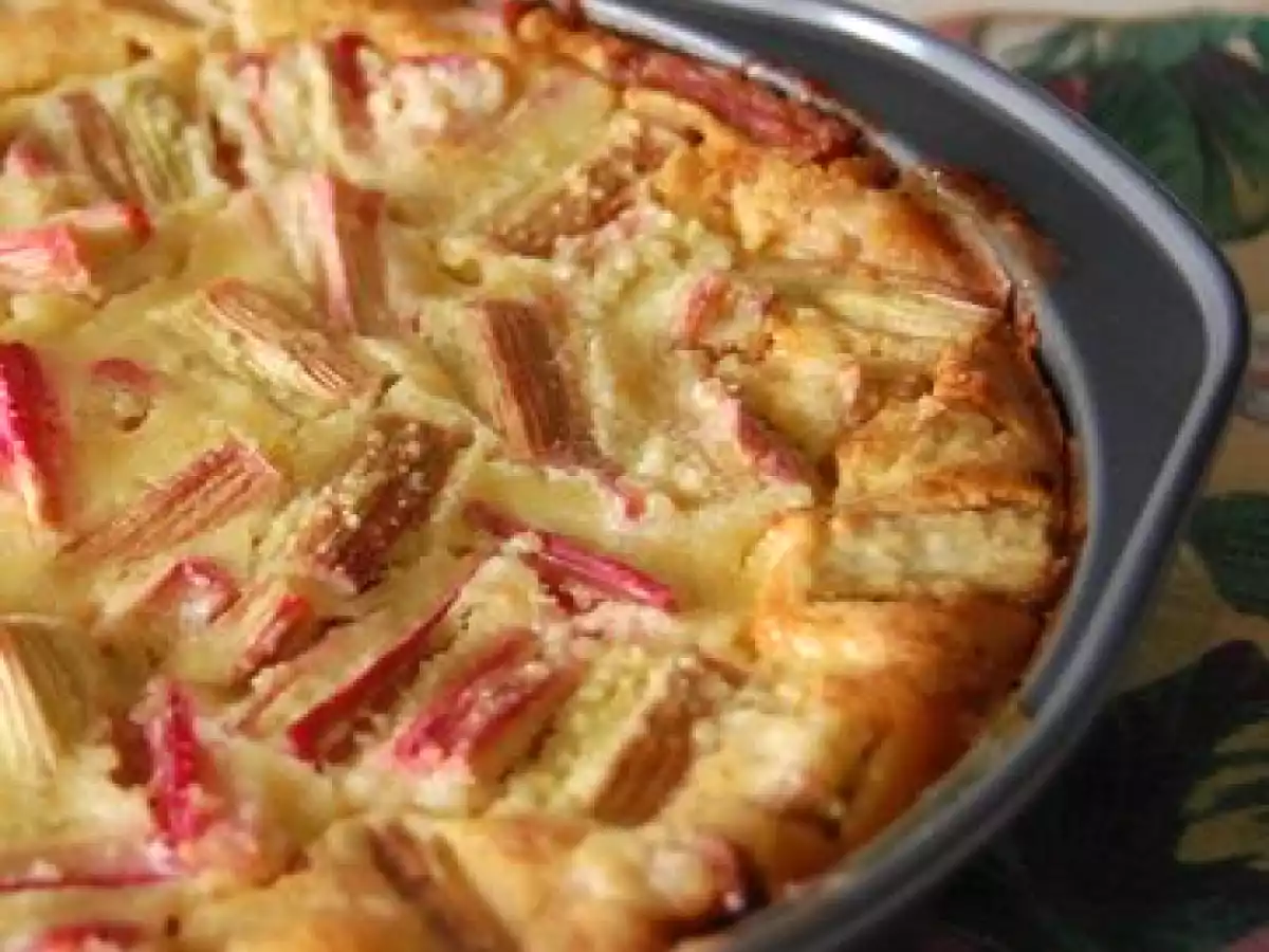 Rhubarbe et sirop d'érable, un clafoutis bien de chez nous, sans gluten