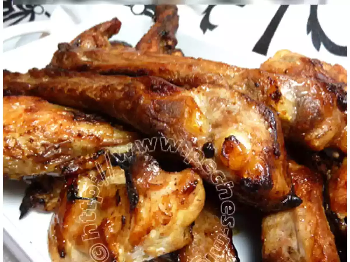 Ribs et poulet marinés au jus de pomme