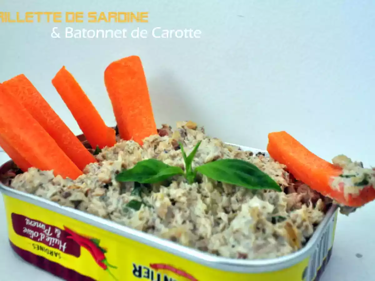 Rillette de Sardine & bâtonnet de carotte