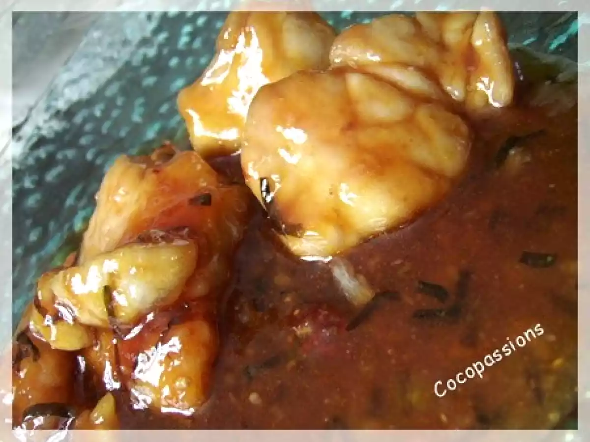 Ris de veau au gingembre et au miel