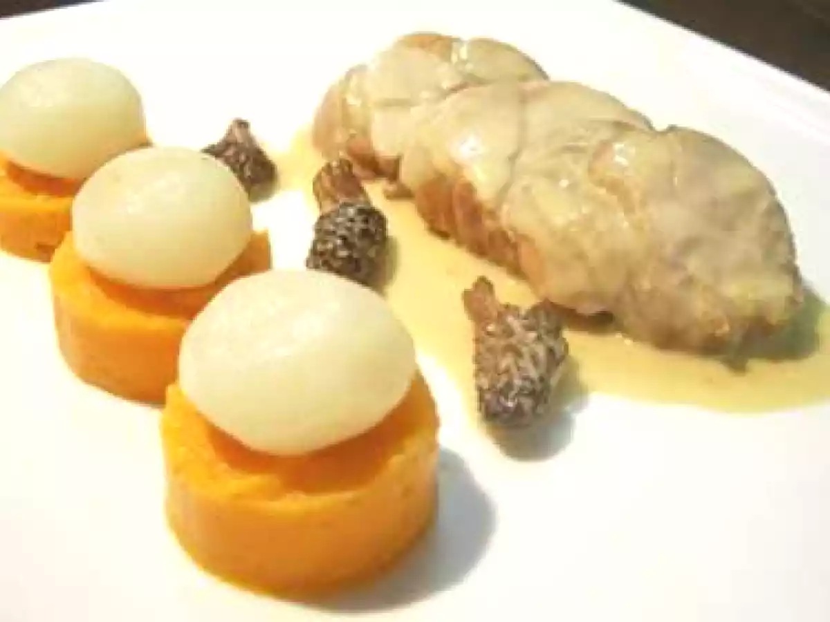 Ris de veau braisés aux morilles et porto, écrasée de patate dou - photo 3